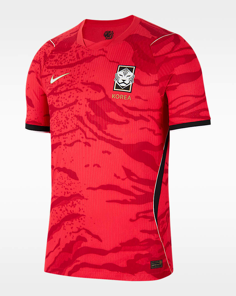 2026 赛季韩国队主场球员版 Nike Aero-FIT 男子足球球衣 - 全球红/黑/白色/金属色