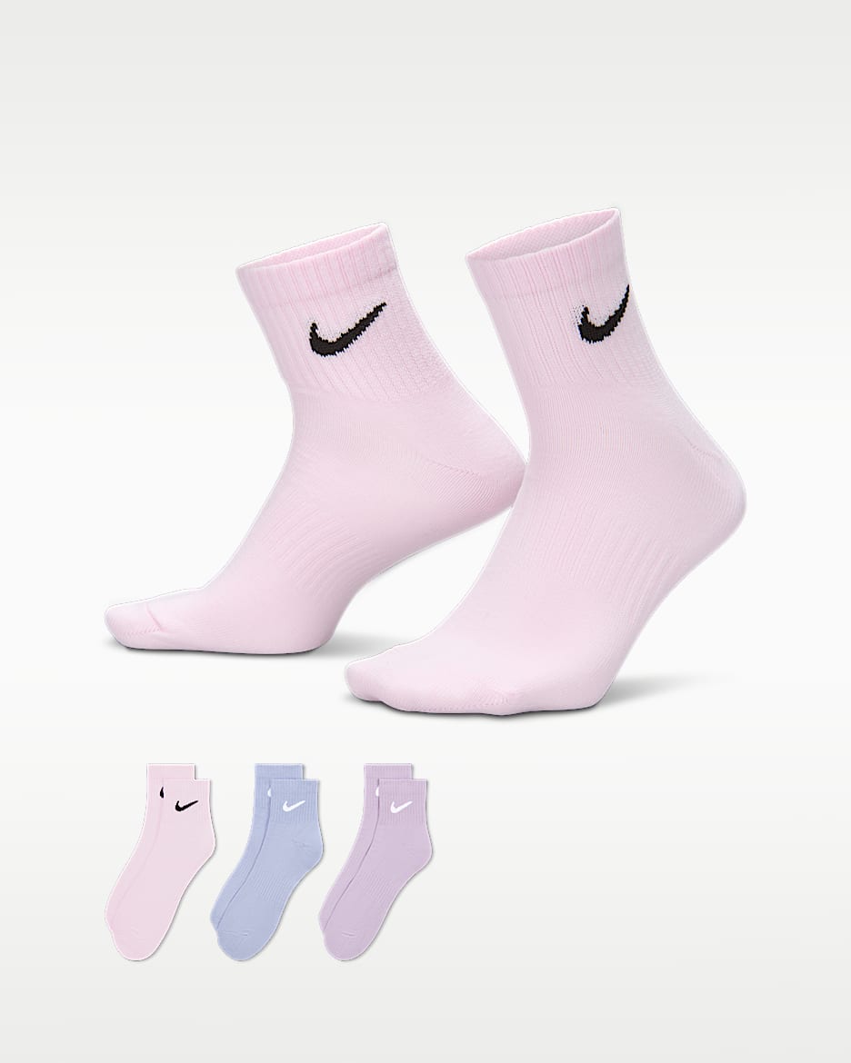 Nike Everyday Lightweight 速干训练短袜（3 双） - 多色