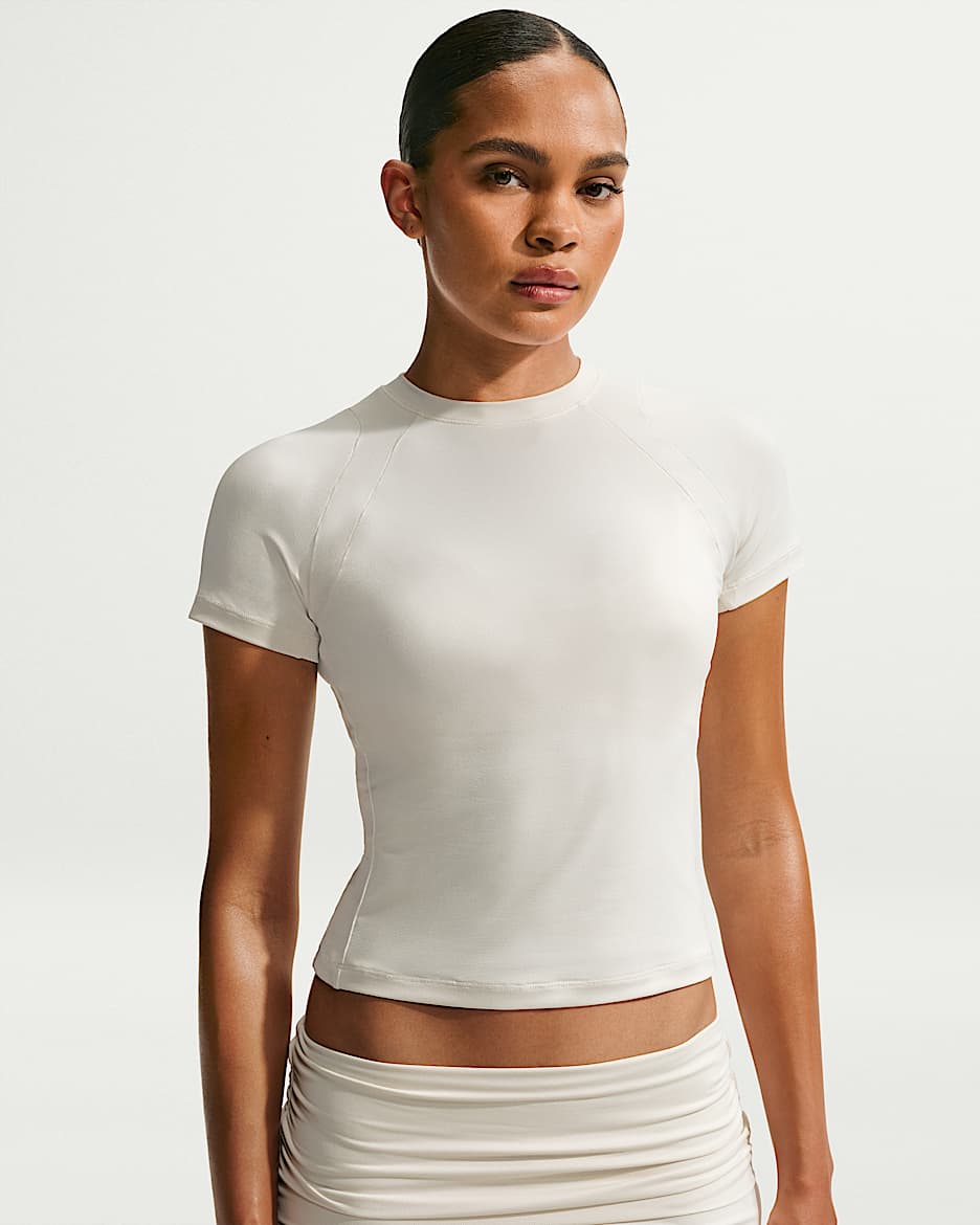 NikeSKIMS Airy 女子速干短袖T恤 - NSKM Actv Ivory/NSKM Actv Ivory