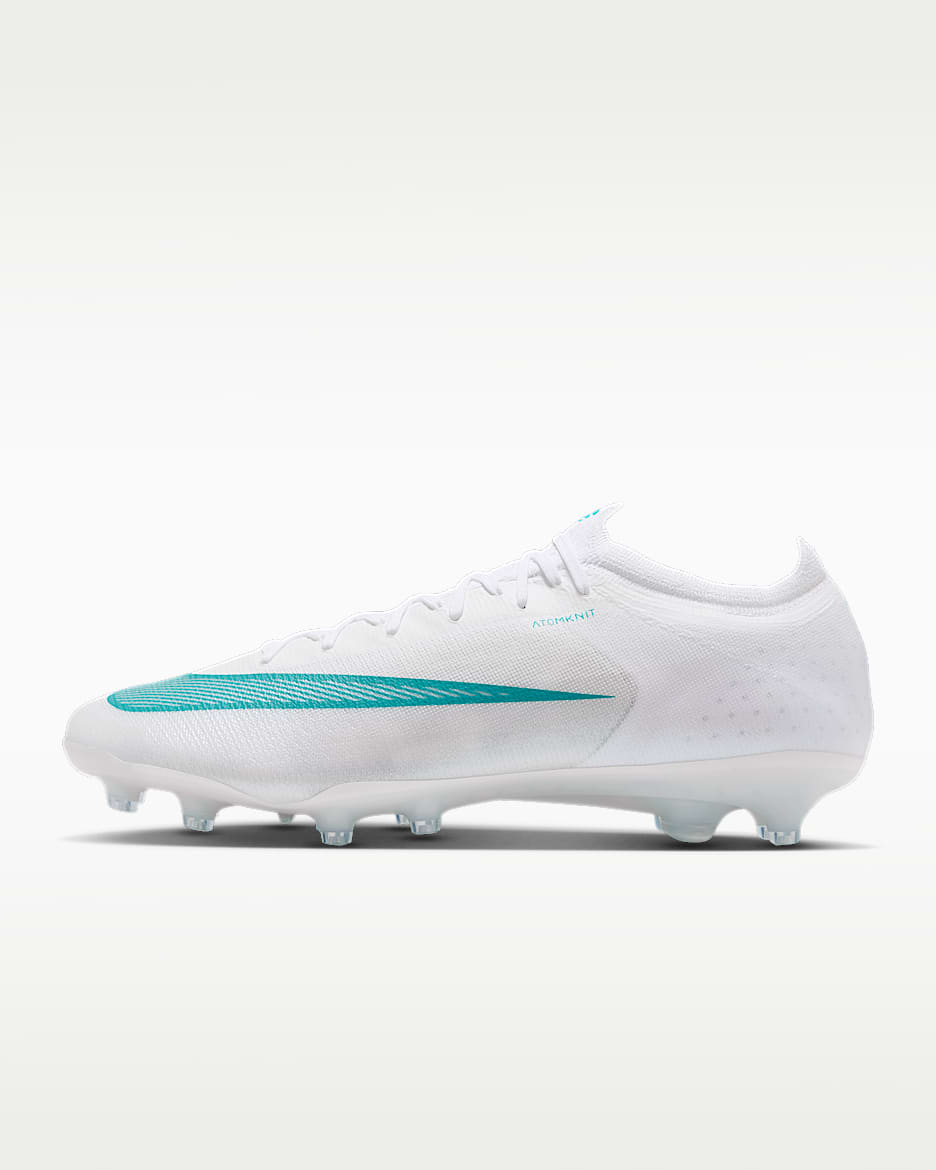 Nike Mercurial Vapor 17 Elite 耐克刺客系列男/女 AG 人造草地低帮足球鞋 - 白色/仙人掌绿
