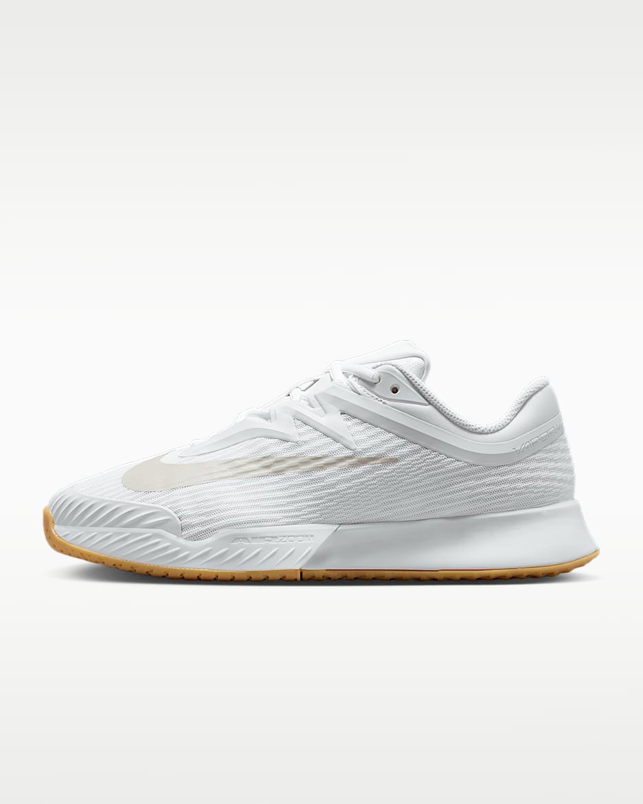 Nike Vapor Pro 3 女子硬地球场网球鞋 - 白色/山峰白/亚麻/浅土褐