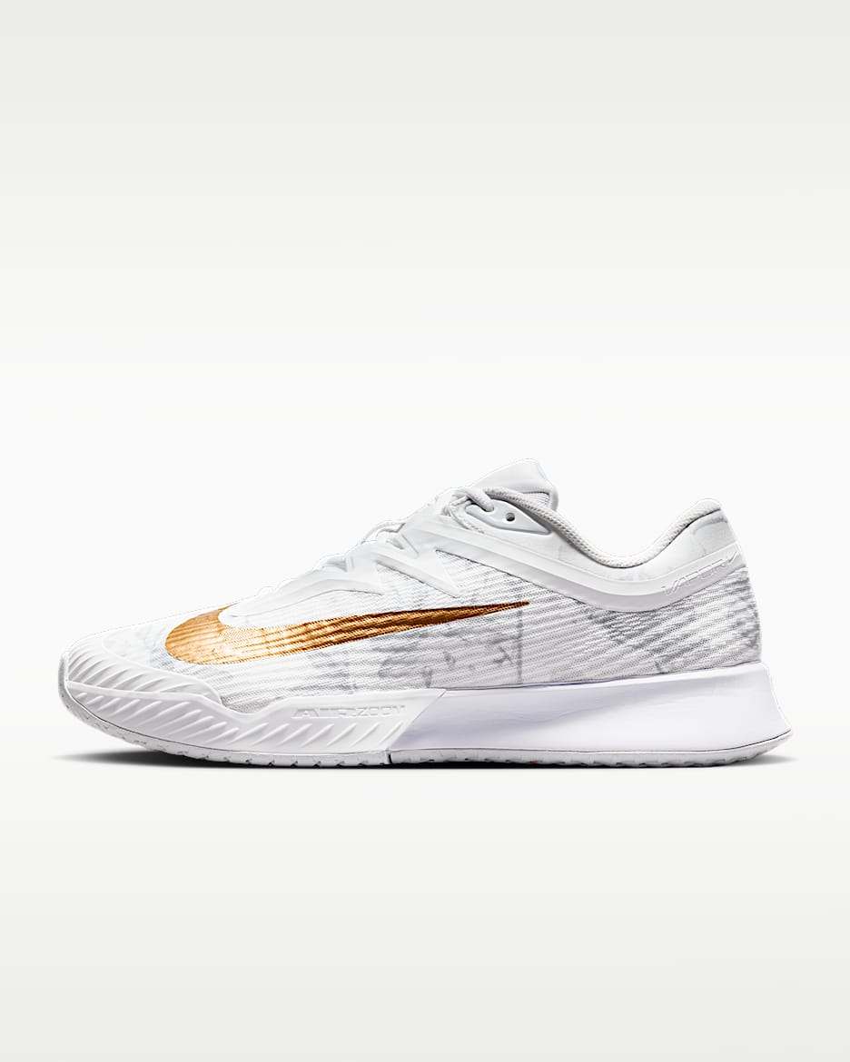 Nike Vapor Pro 3 Magnolia 男子硬地球场网球鞋 - 白色/白金色/金属色