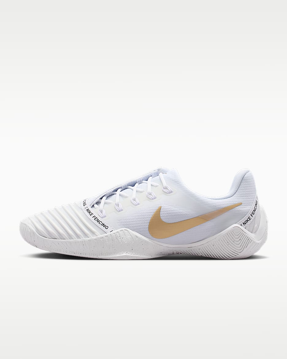 Nike Ballestra 2 击剑鞋 - 白色/黑/橡皮浅褐/金属色