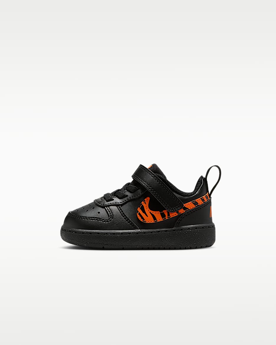 Nike Court Borough Low 耐克酷菠萝婴童运动鞋 - 黑/安全橙