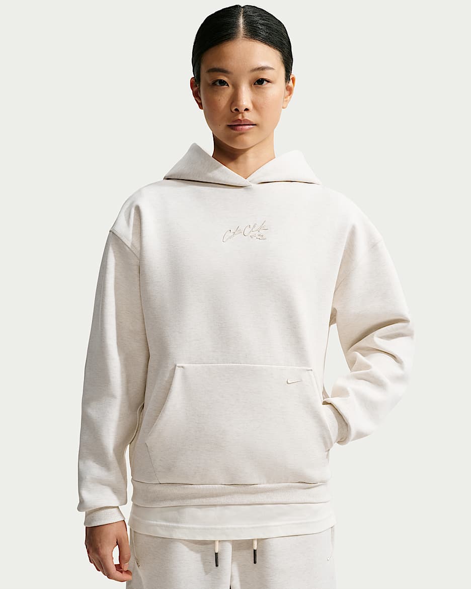 Caitlin Standard Issue Dri-FIT 耐克篮球小标系列凯特琳·克拉克女子速干套头篮球连帽衫 - 淡象牙白/调色/淡象牙白
