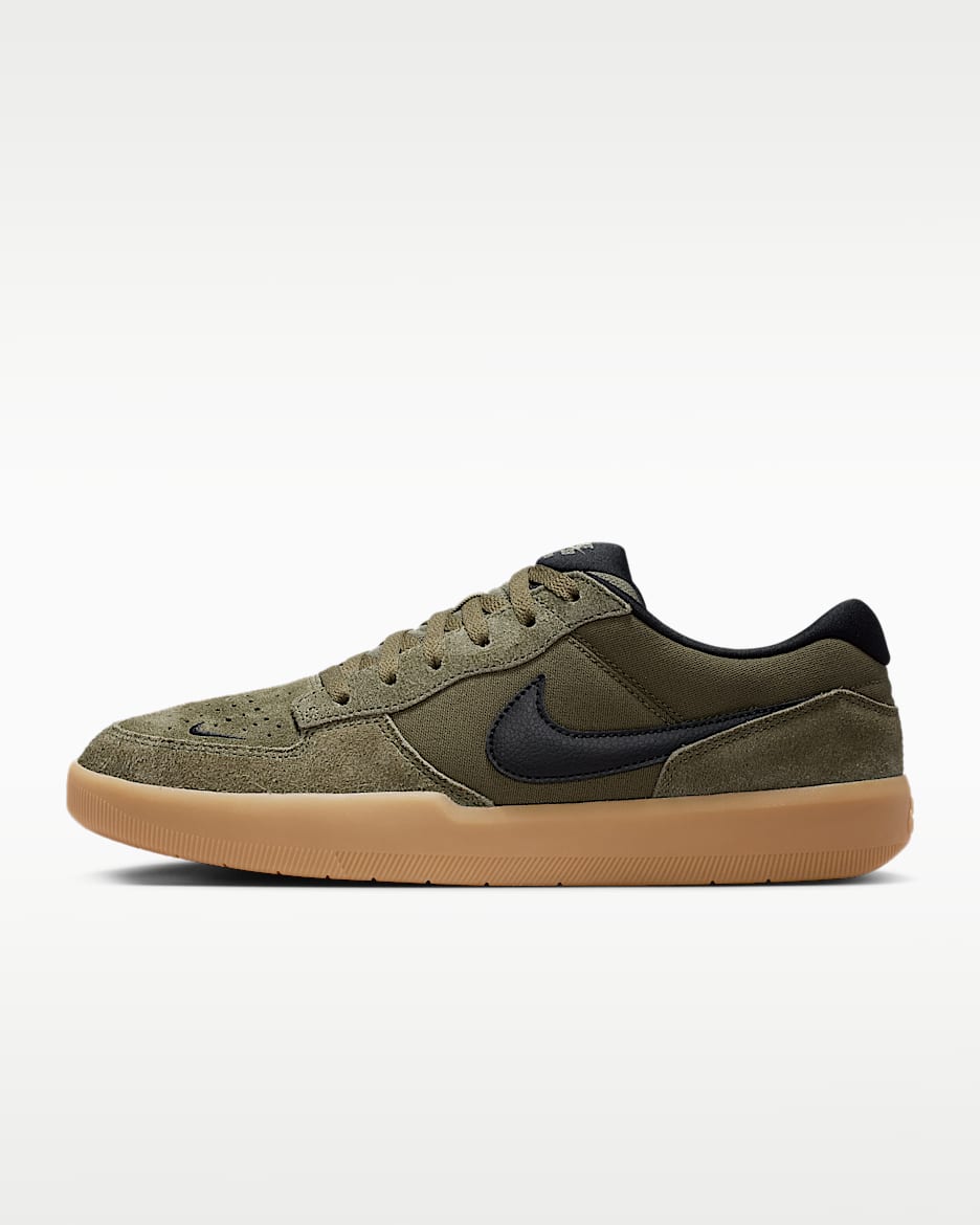 Nike SB Force 58 男子滑板鞋 - 中橄榄绿/中橄榄绿/橡皮浅褐/黑