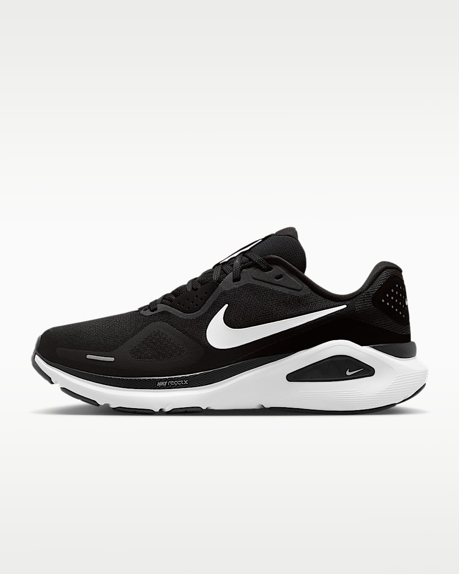 Nike Structure 26 耐克稳程男子公路跑步鞋 - 黑/冷灰/金属银/白色