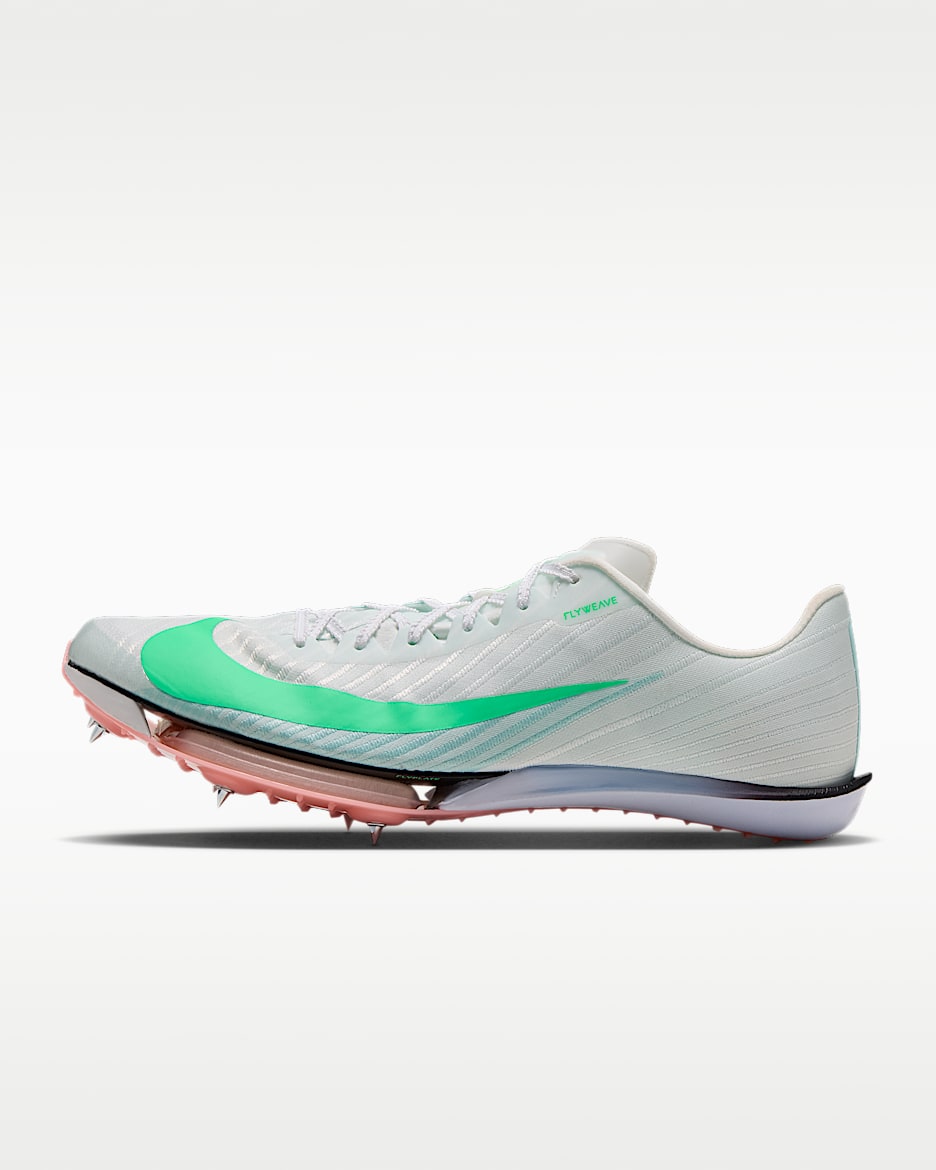 Nike Maxfly 2 迈飞男子田径短跑钉鞋 - 山峰白/原子粉/浅白紫色/电子绿