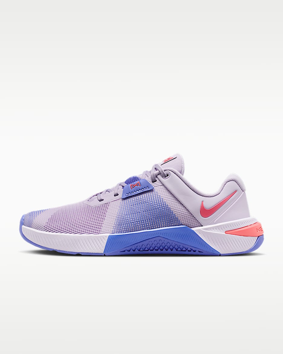 Nike Metcon 10 女子训练鞋力量训练 - 薄雾紫/宝石蓝/珊瑚红
