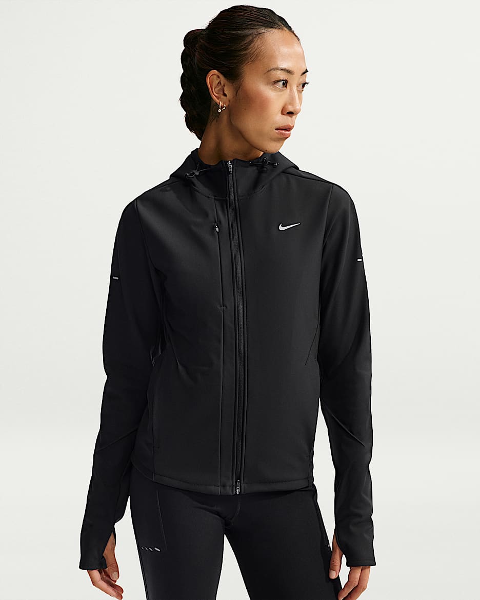 Nike Swift Therma-FIT Repel 女子拒水加绒跑步夹克 - 黑
