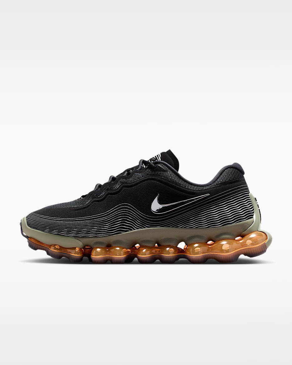 Nike Air Liquid Max 男子运动鞋 - 黑/浅军绿/白金色/金属银