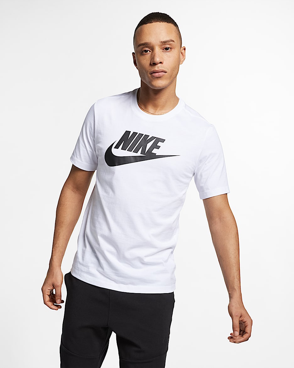 Nike Sportswear 男子短袖T恤 - 白色/黑