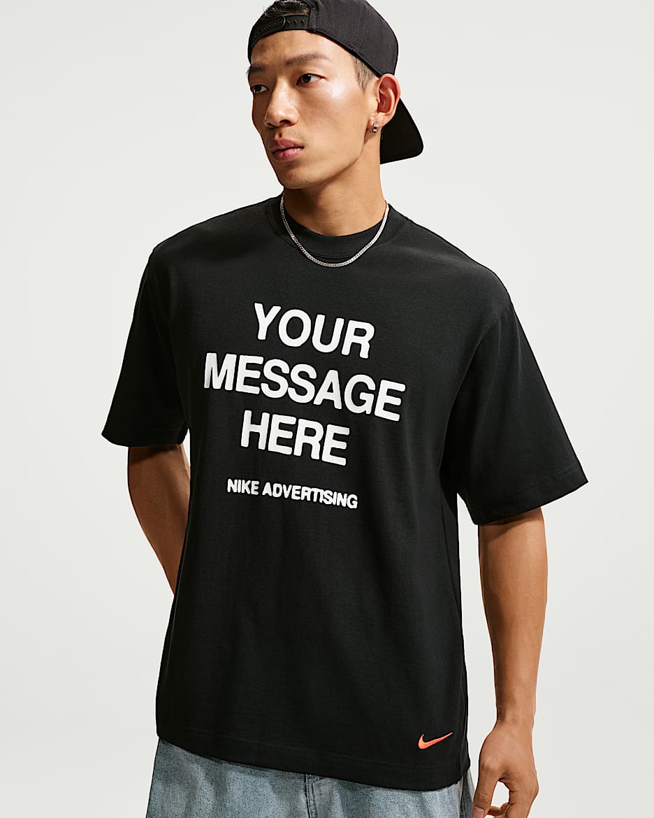 Nike "Your Message Here" 男子短袖T恤 - 黑