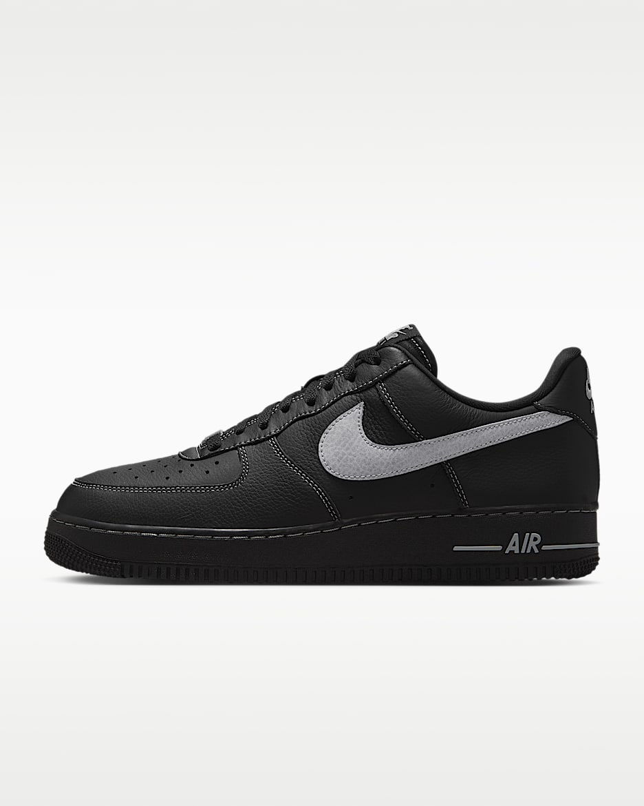 Nike Air Force 1 '07 LV8 男子空军一号运动鞋 - 黑/黑/黑/狼灰
