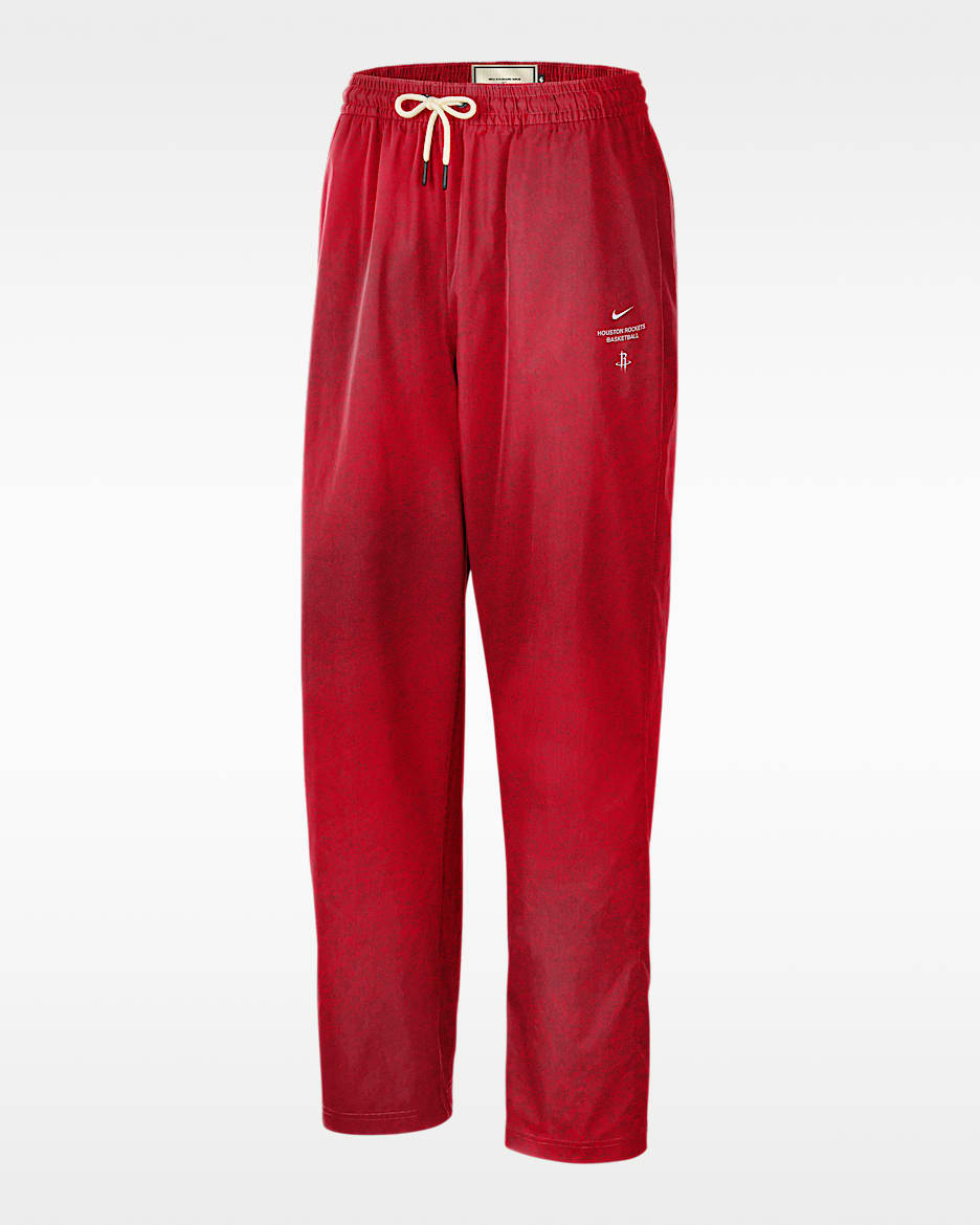 休斯顿火箭队 Standard Issue Nike NBA 队之魂系列男子速干梭织篮球长裤 - 大学红/阿马里洛黄/白色/白色