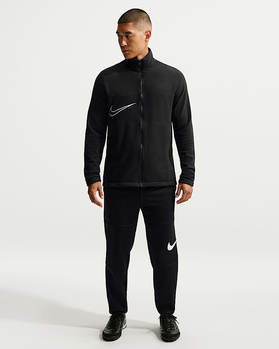 Nike Premier 男子加绒足球长裤 - 黑/白色