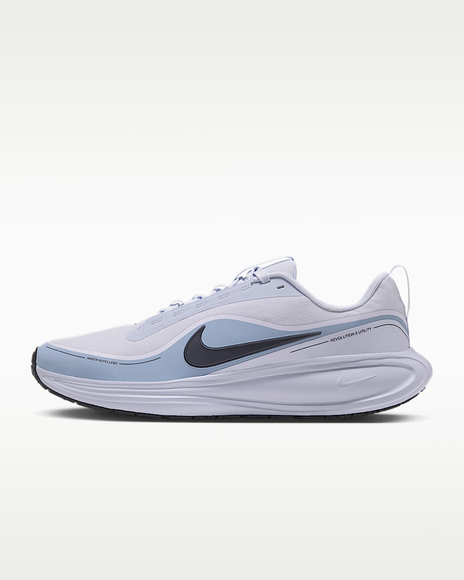 Nike Revolution 8 Utility 男子公路跑步鞋 - 足球灰/浅军械蓝/白色/铁架黑