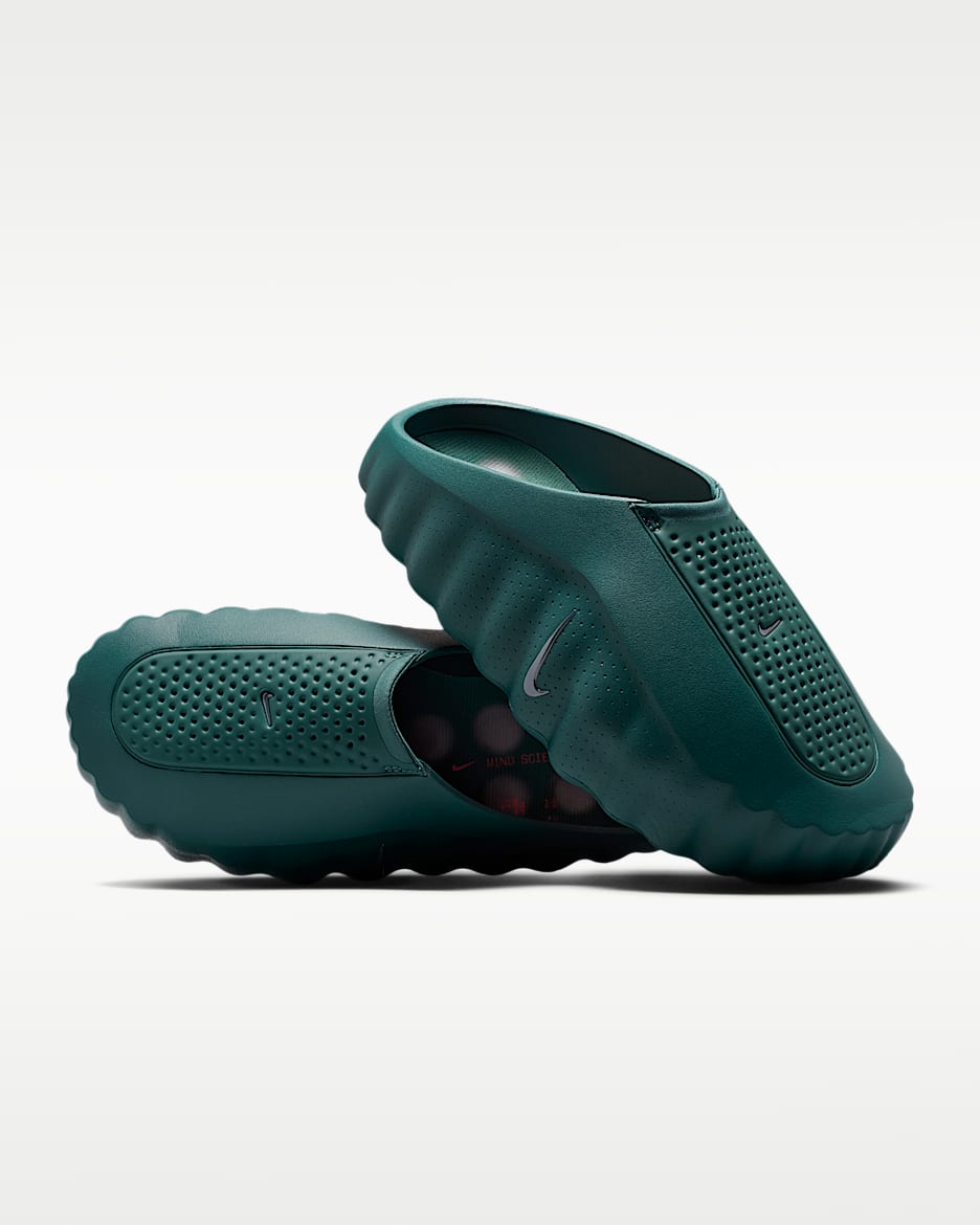 Nike Mind 001 男子赛前拖鞋 - 矿物岩板蓝/浮石灰/橙红/金属银灰