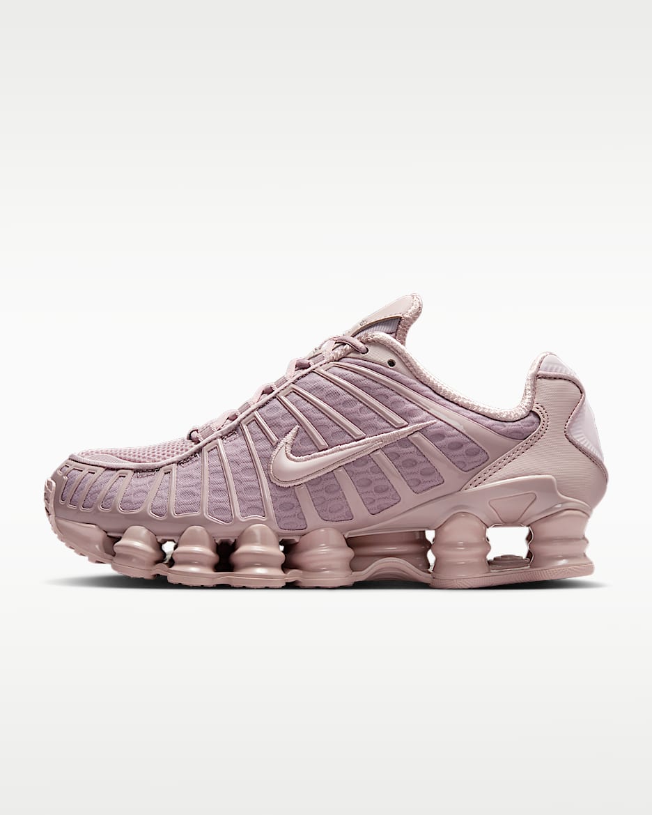 Nike Shox TL 女子气柱运动鞋 - 微粒玫瑰红/金属银/微粒玫瑰红
