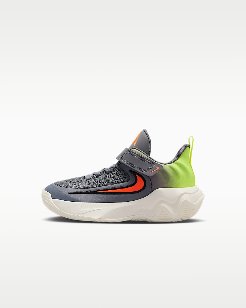 Giannis Immortality 4 耐克字母哥幼童运动鞋 - 乌紫/荧光黄/帆白/鲜橙红