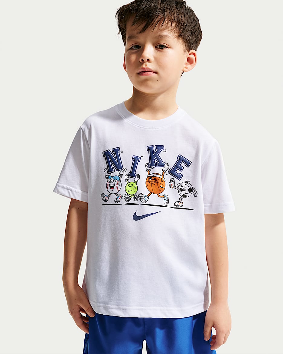 Nike Multi Sports Ball 幼童T恤 - 白色