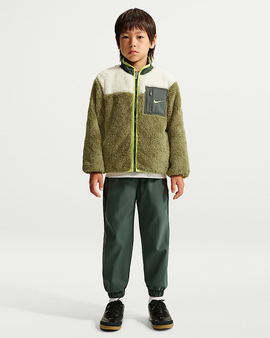 Nike 幼童加绒里料梭织长裤 - 迷彩绿