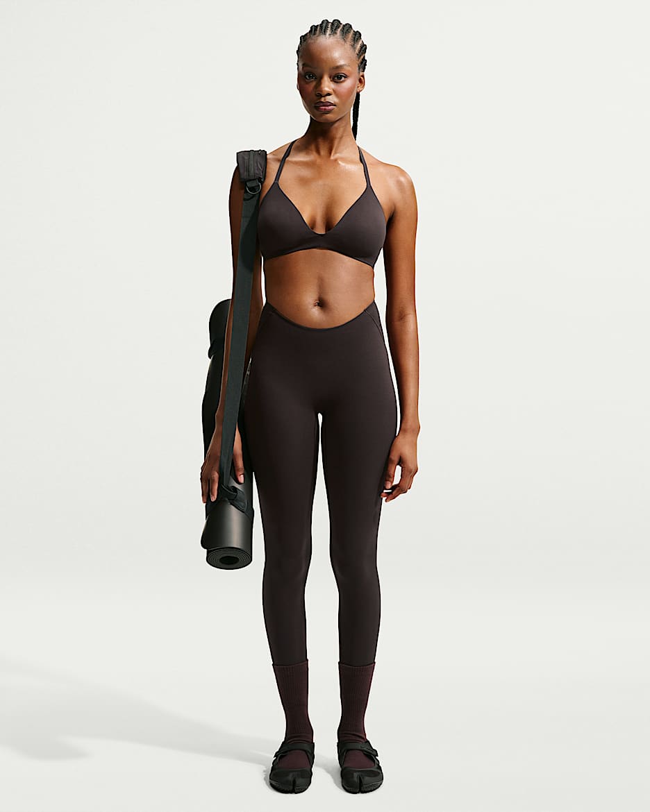 NikeSKIMS Studio Stretch 女子速干紧身裤 - NSKM Dark Roast/NSKM Dark Roast