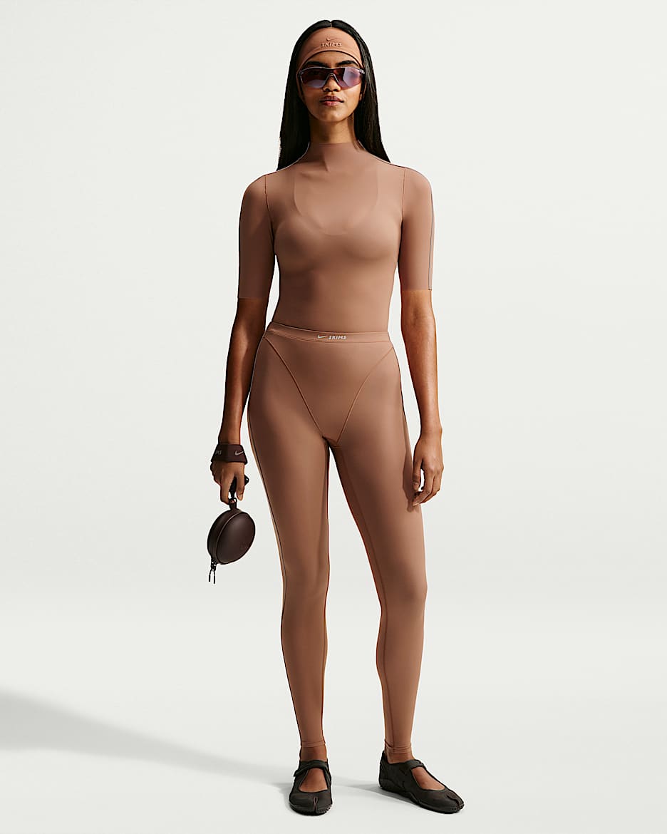NikeSKIMS Weightless 女子高腰 V 型拼接紧身裤 - NSKM Carob Brown