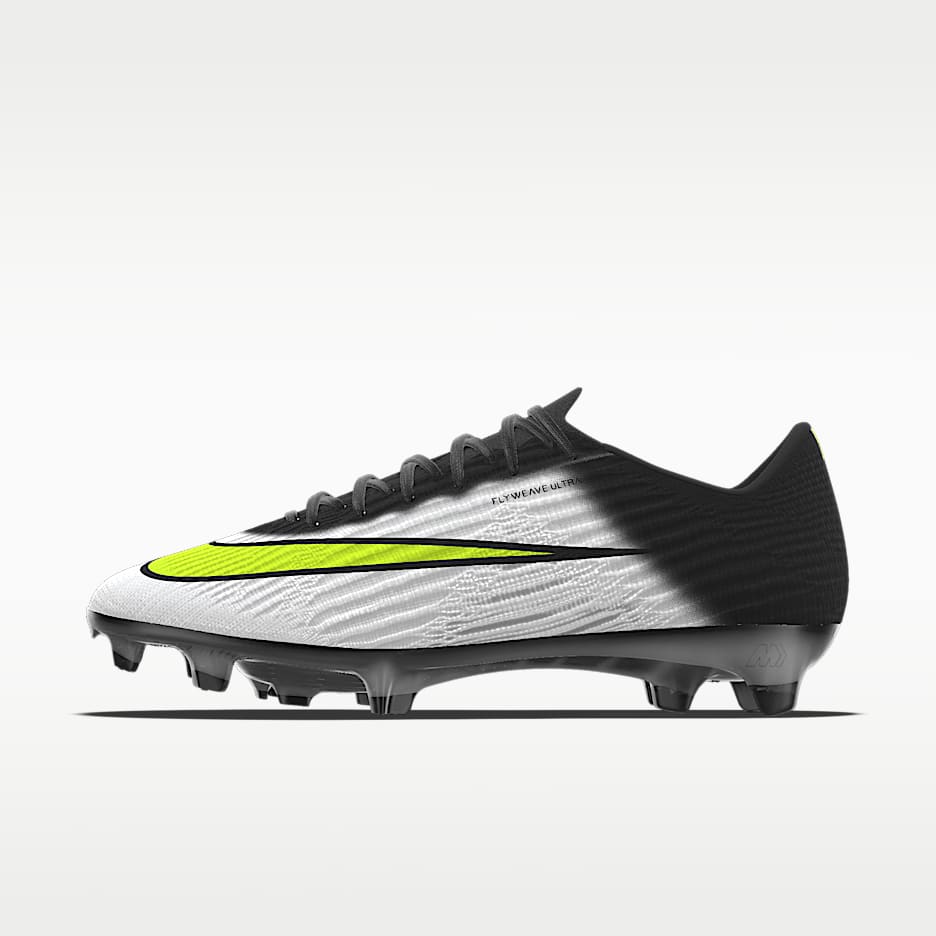 Nike Mercurial Superfly 11 Elite By You 专属定制 FG 天然硬质草地低帮足球鞋 - 黑/黑