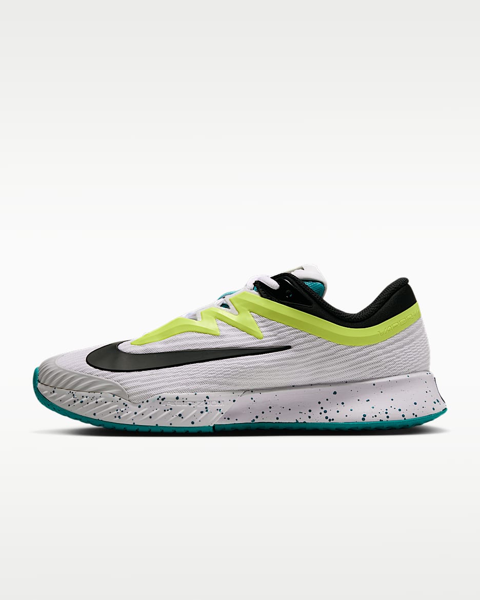 Nike Vapor Pro 3 女子硬地球场网球鞋 - 白色/荧光黄/能量绿/黑