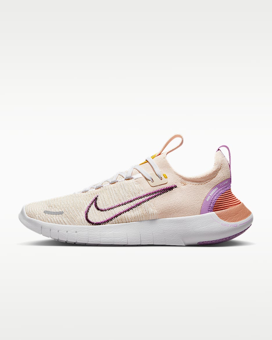 Nike Free RN Next Nature 女子跑步训练鞋 - 冰番石榴色/明亮硫黄色/白色/土褐