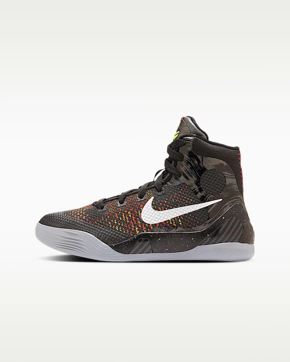 Kobe IX Elite 科比大童篮球鞋 - 黑/亮深红/荧光黄/金属银