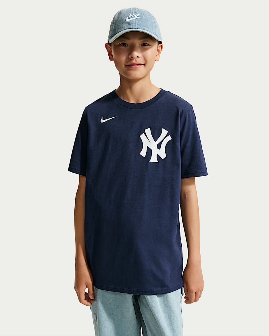 纽约洋基队 Nike MLB 大童（男孩）T恤 - 深藏青