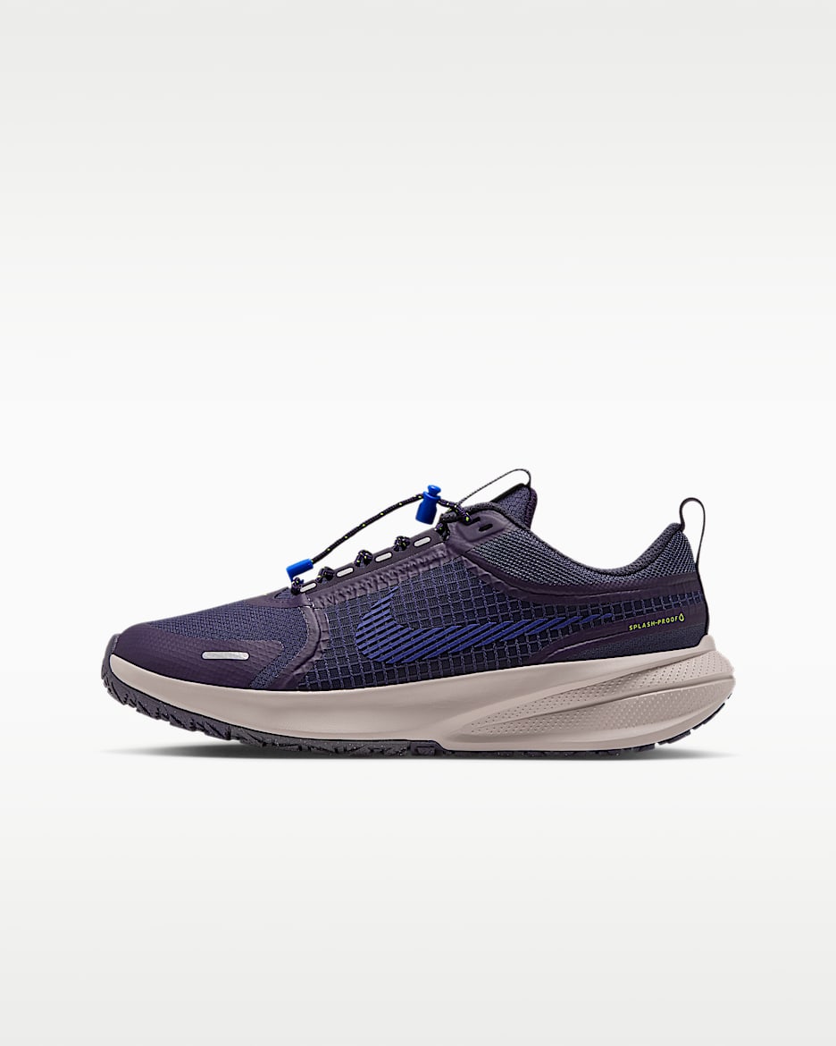 Nike Star Runner Utility 大童防水跑步鞋(带栓扣) - 铁架黑/王朝紫/奶白 II/赛车蓝