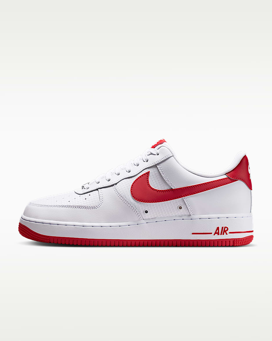 Nike Air Force 1 '07 LV8 男子空军一号运动鞋 - 白色/大学红