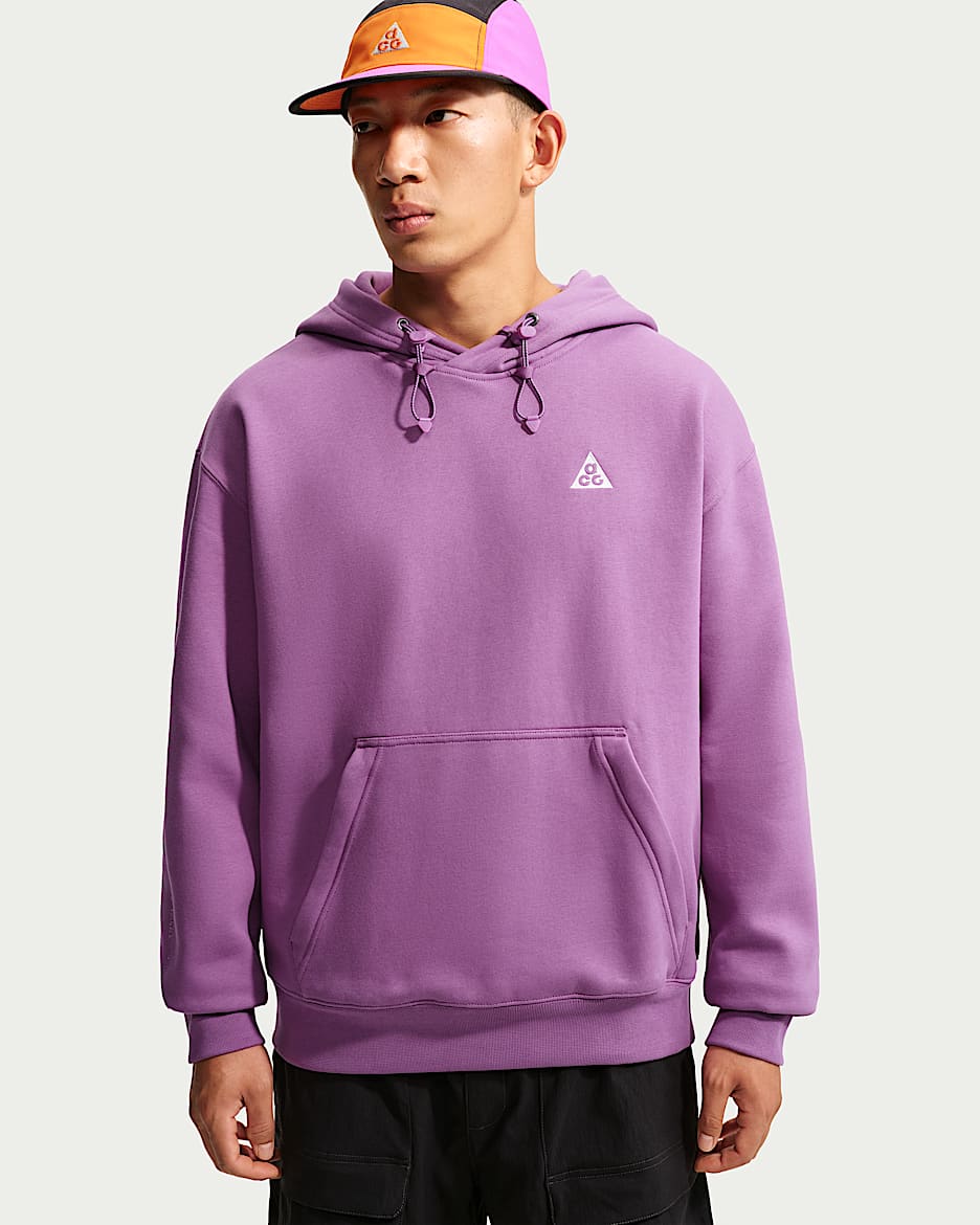 Nike ACG Therma-FIT 加绒套头连帽衫 - 君王紫/山峰白