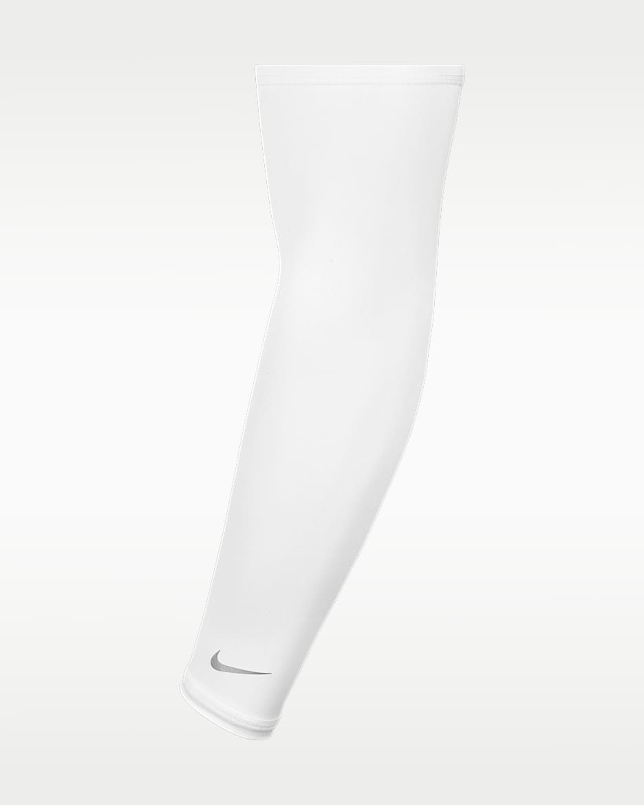 Nike Dri-FIT 2.0 轻便型速干跑步护臂(1 副) - 白色/银