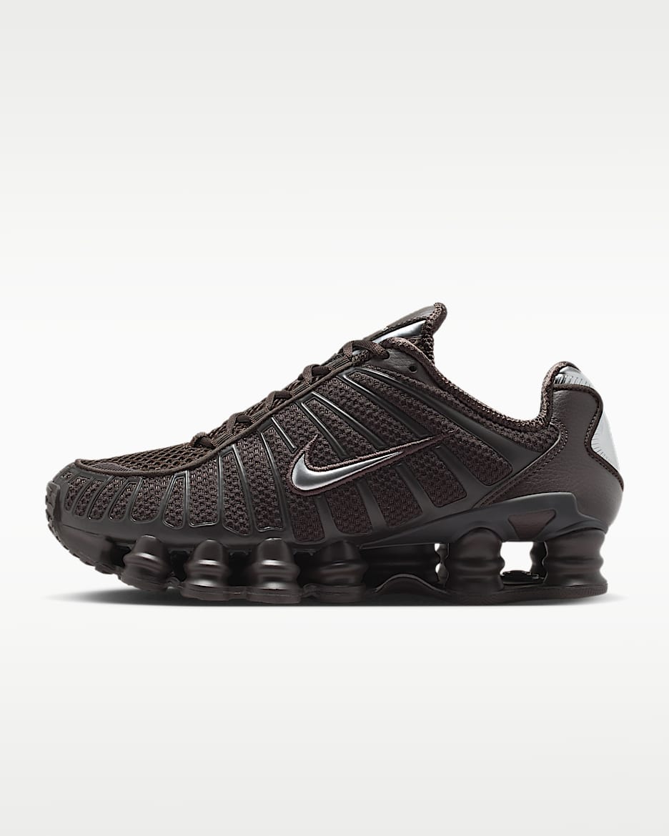Nike Shox TL 女子气柱运动鞋 - 丝绒棕/金属银