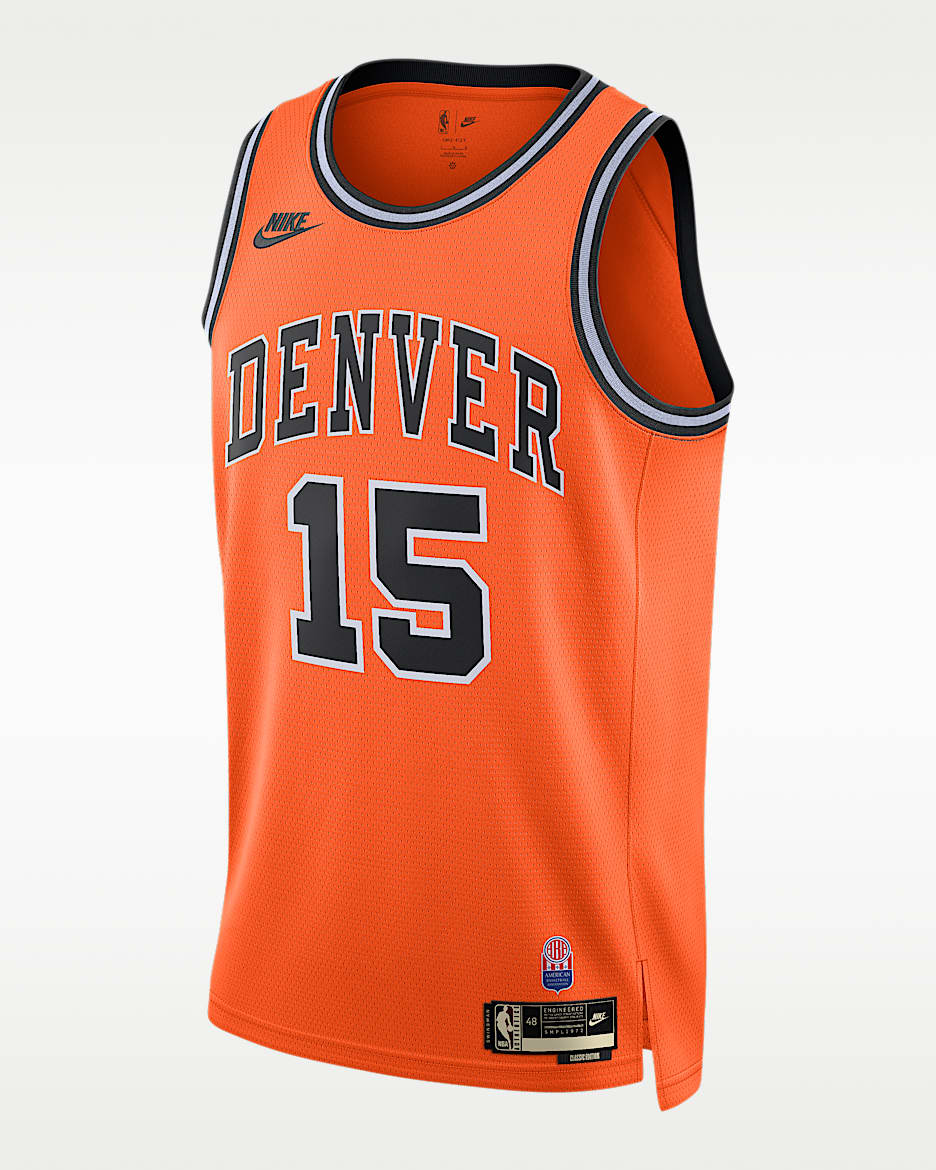 丹佛掘金队 Hardwood Classics Nike Dri-FIT NBA Swingman Jersey 男子速干球衣 - 鲜橙色