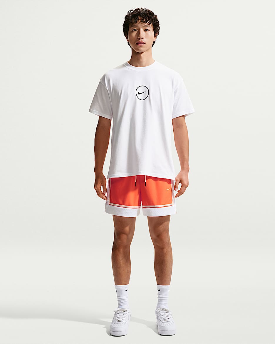 Nike Standard Issue Dri-FIT 耐克篮球小标系列男子速干短裤 - 草皮橙/白色/淡象牙白