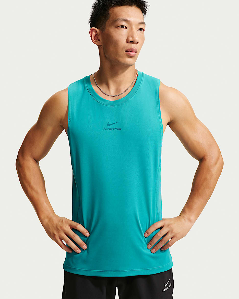 Nike Pro Dri-FIT 男子速干训练背心 - 能量绿/亮杉木绿