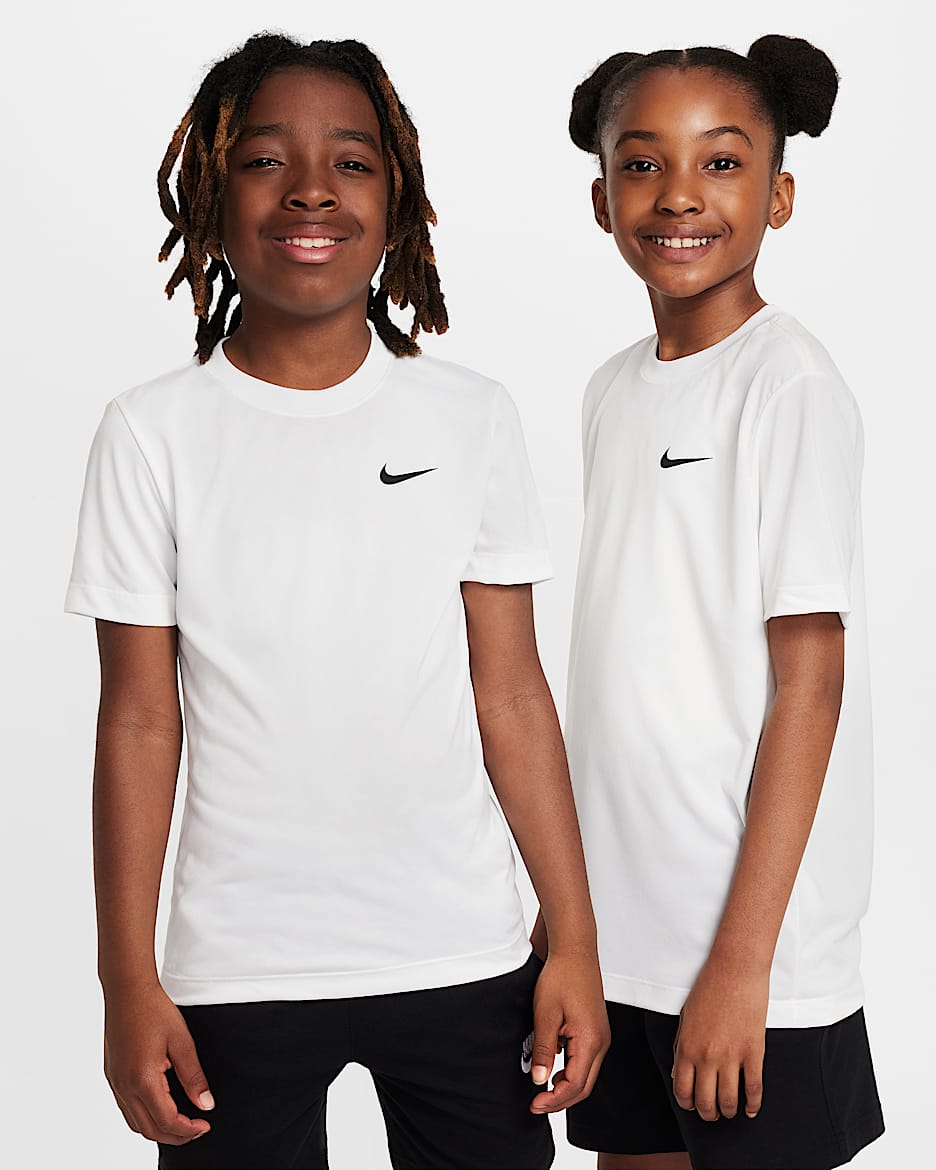 Nike Legend Dri-FIT 大童速干短袖T恤 - 白色