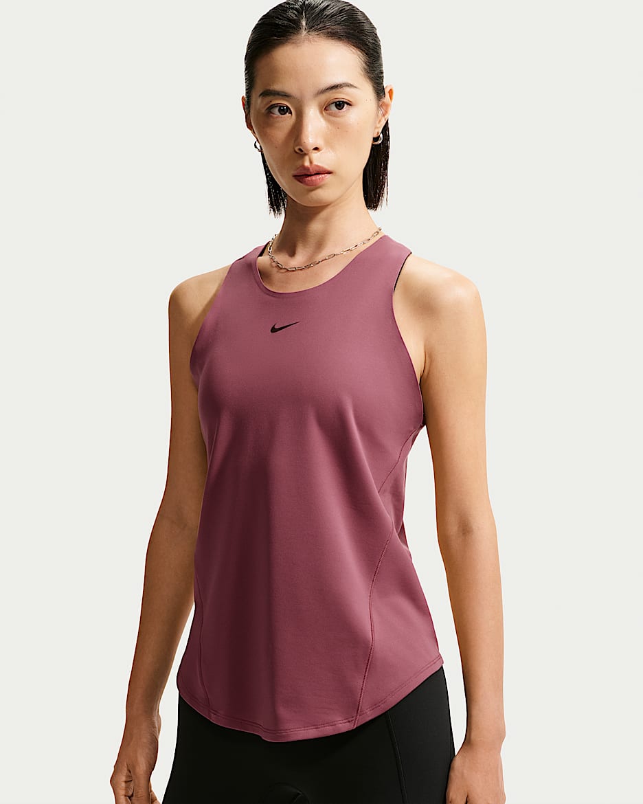 Nike Universa 女子速干背心 - 烟灰粉/神秘枣红