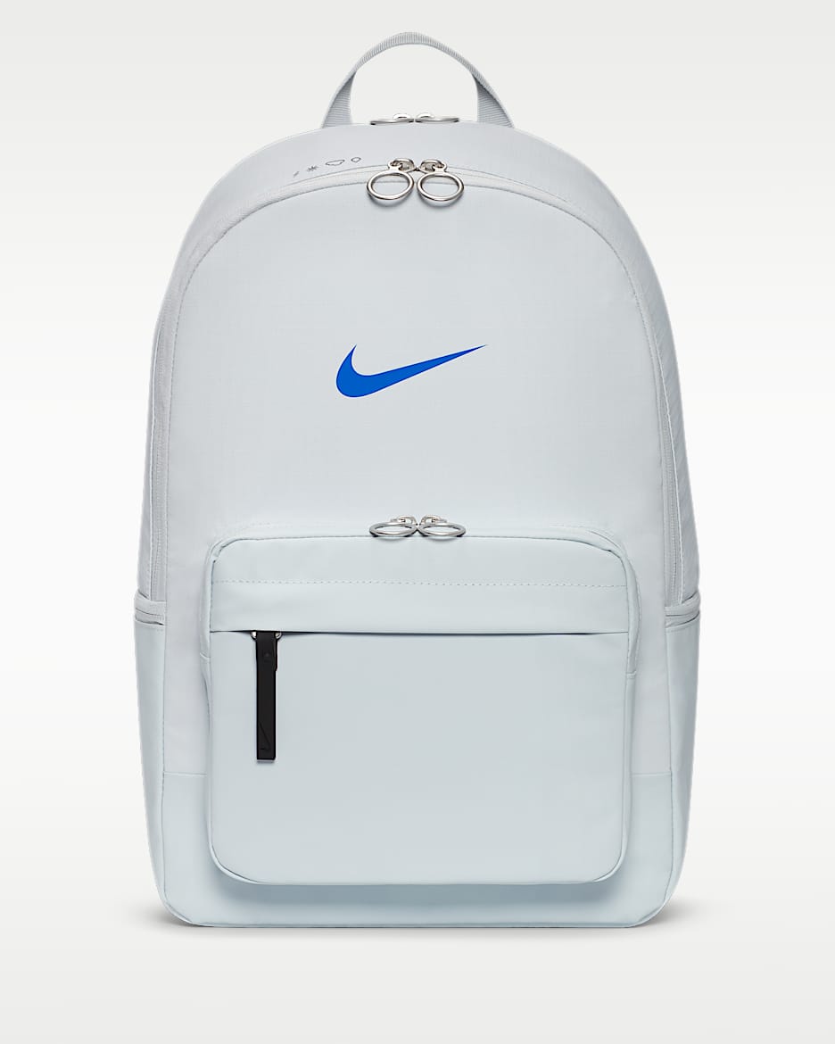 Nike Heritage 冬季款尤金双肩包 - 白金色/白金色/游戏宝蓝