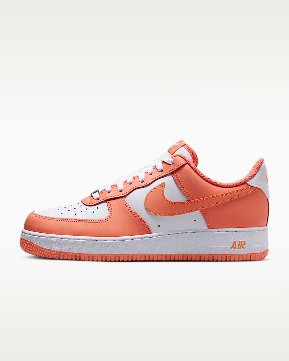 Nike Air Force 1 '07 男子空军一号运动鞋 - 白色/白色/雾橙