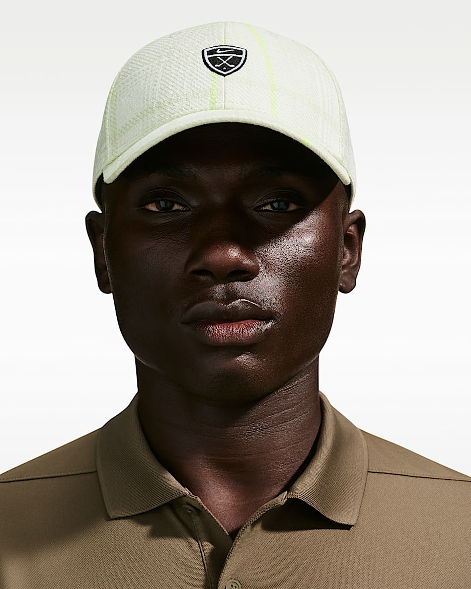 Nike Club 高尔夫格纹运动帽 - 帆白/煤黑/黑