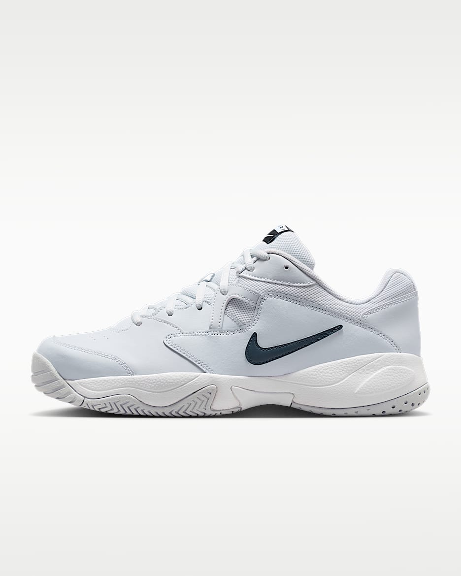 NikeCourt Lite 2 男子硬地球场网球鞋 - 白金色/白色/黑曜石色