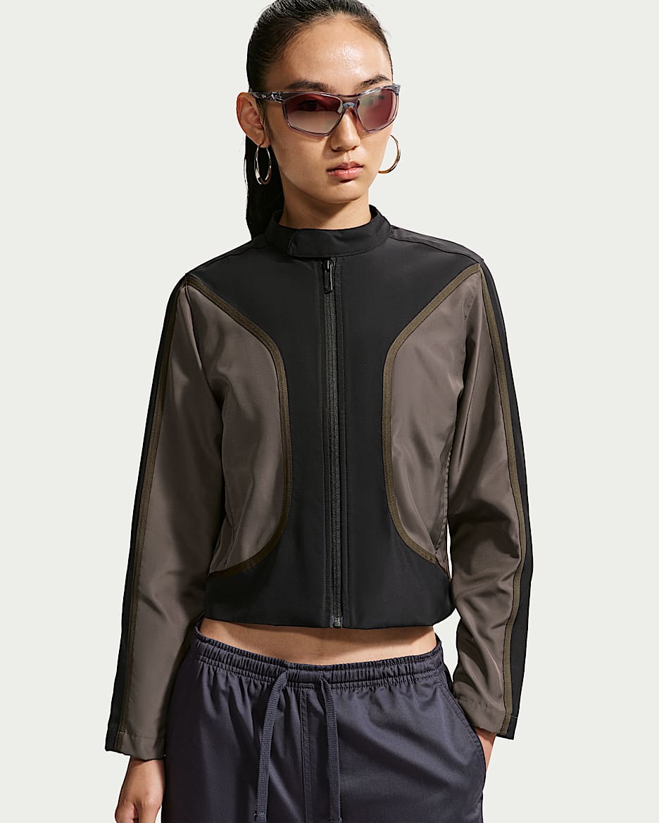 Nike Sportswear Moto 女子夹克 - 黑/峻岩/暗褐/峻岩