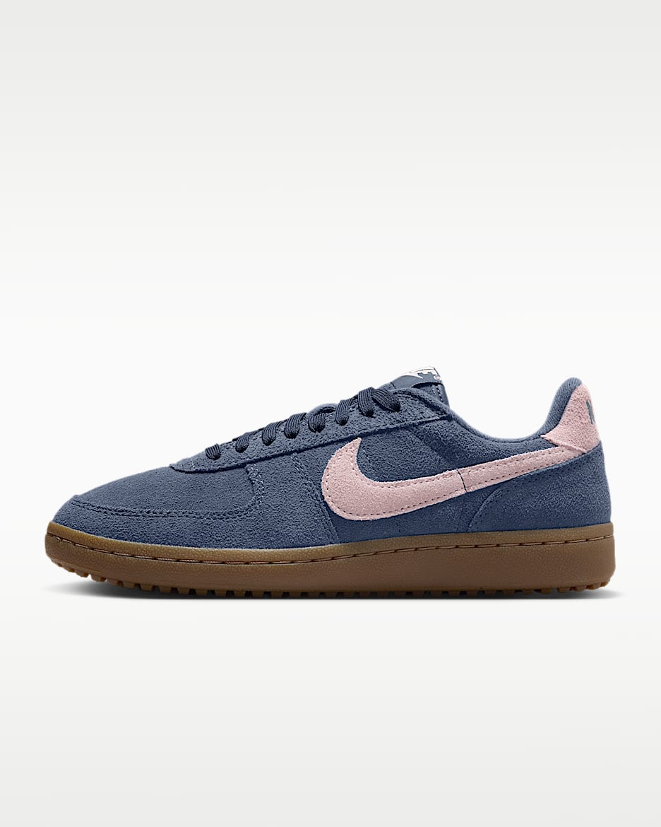 Nike Field General Suede 女子薄底运动鞋 - 闪电蓝/橡皮暗褐/泡沫粉