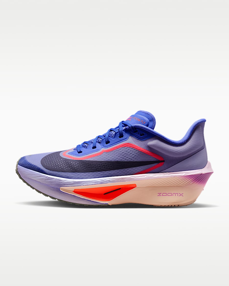 Nike Zoom Fly 6 女子公路竞速跑步鞋 - 薄雾紫/火山岩红/亮紫罗兰/王朝紫